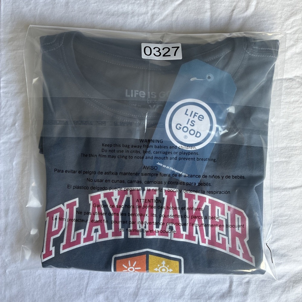 Life Is Good Playmaker University T-Shirt Women's XS New With Tags - Picture 10 of 10